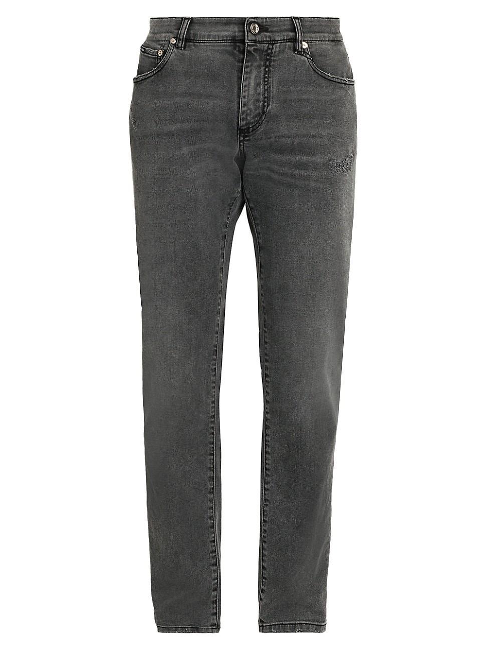 Mens Da Definire Washed Denim Skinny Stretch Jeans Product Image