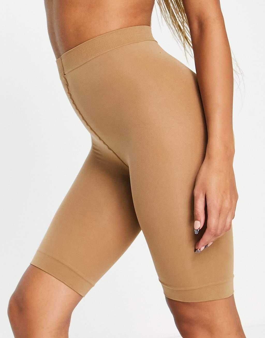 ASOS DESIGN 2 pack anti-chafing shorts in golden bronze Product Image