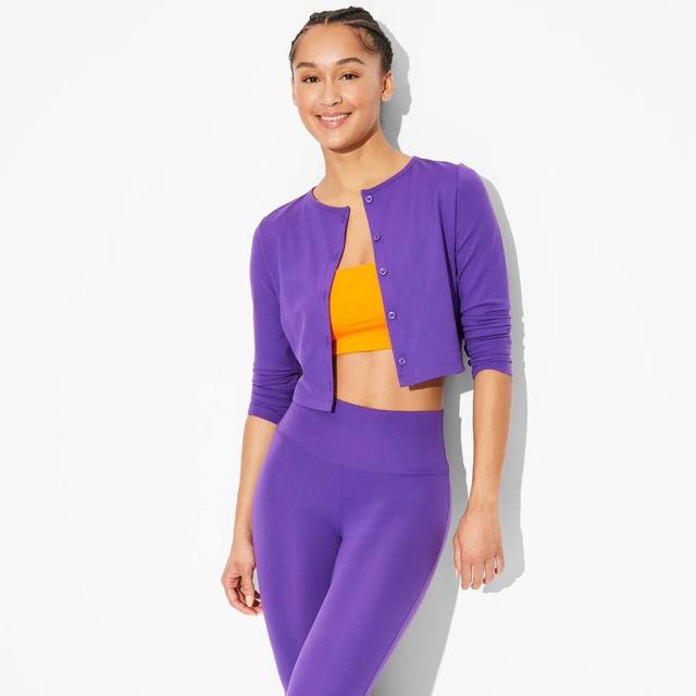 Womens Game Day Cardigan - Wild Fable Purple XXS Product Image