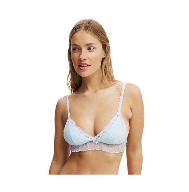 Cotton On Womens Holly Lace Triangle Padded Bralette Product Image