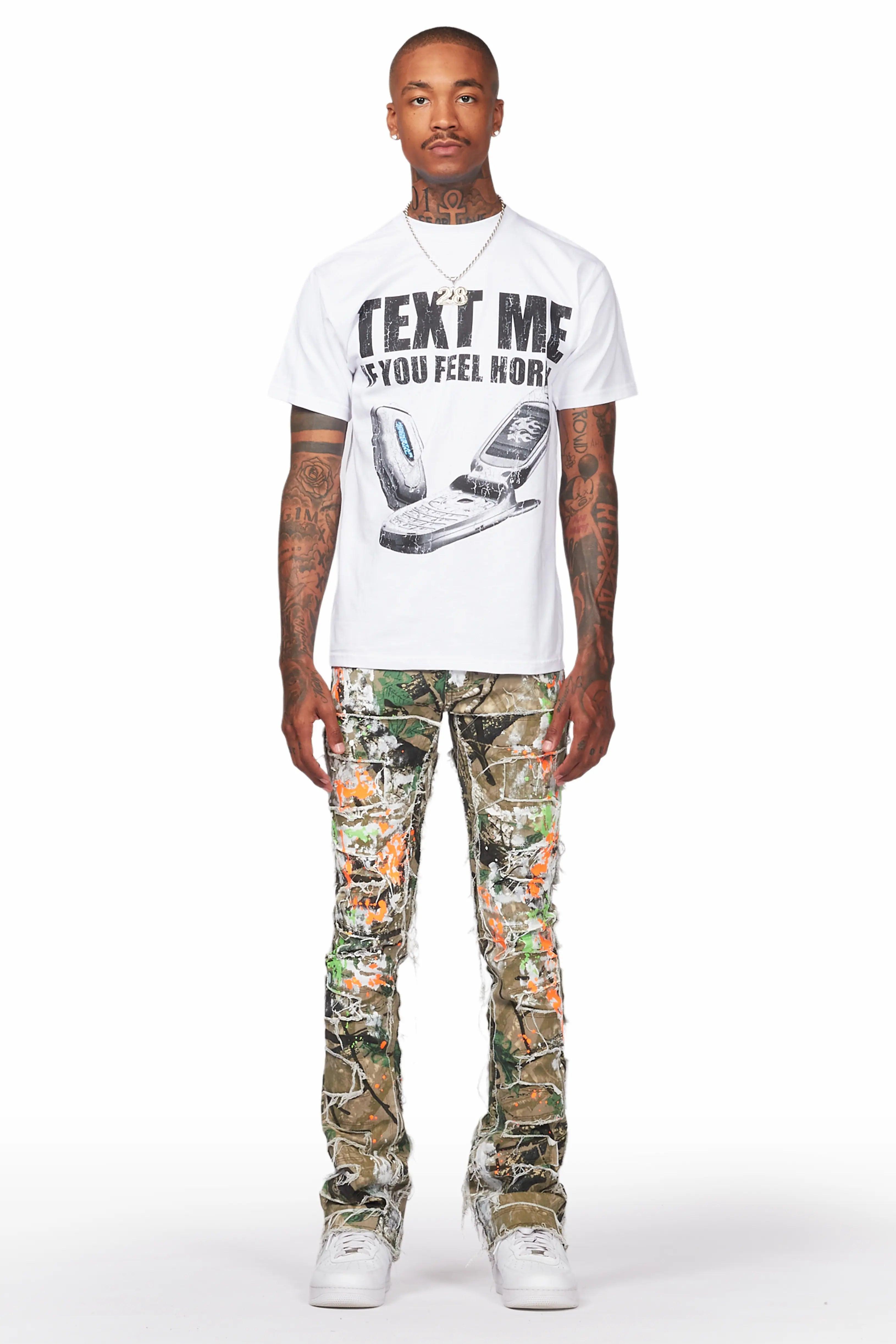 Egras Tree Camo Painter Stacked Flare Jean Male Product Image