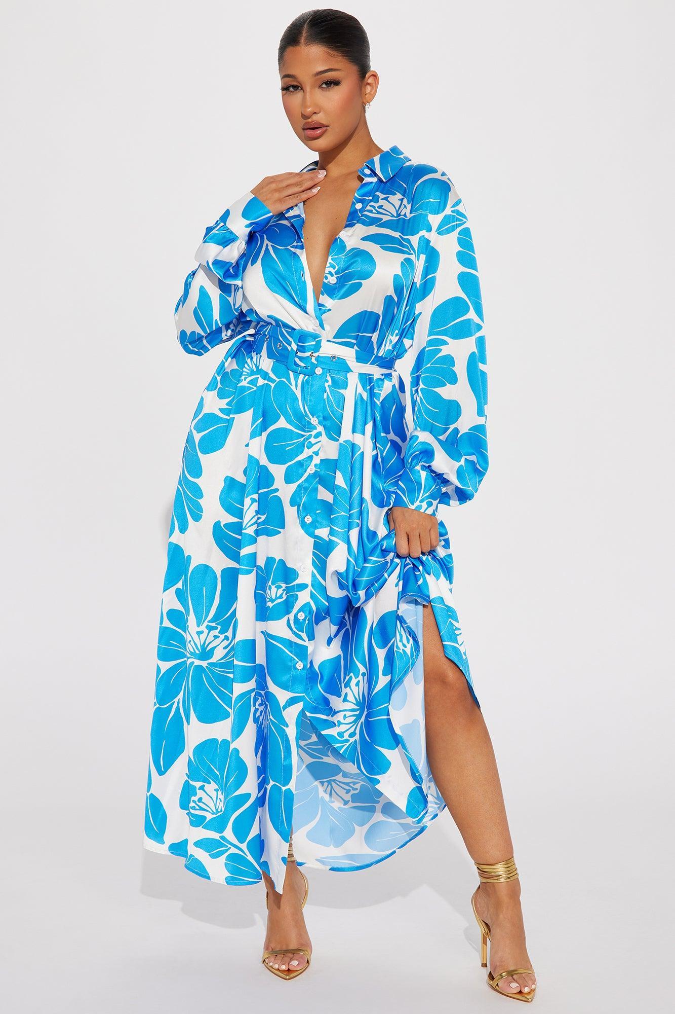 Day In Santorini Maxi Dress - Blue/combo Product Image