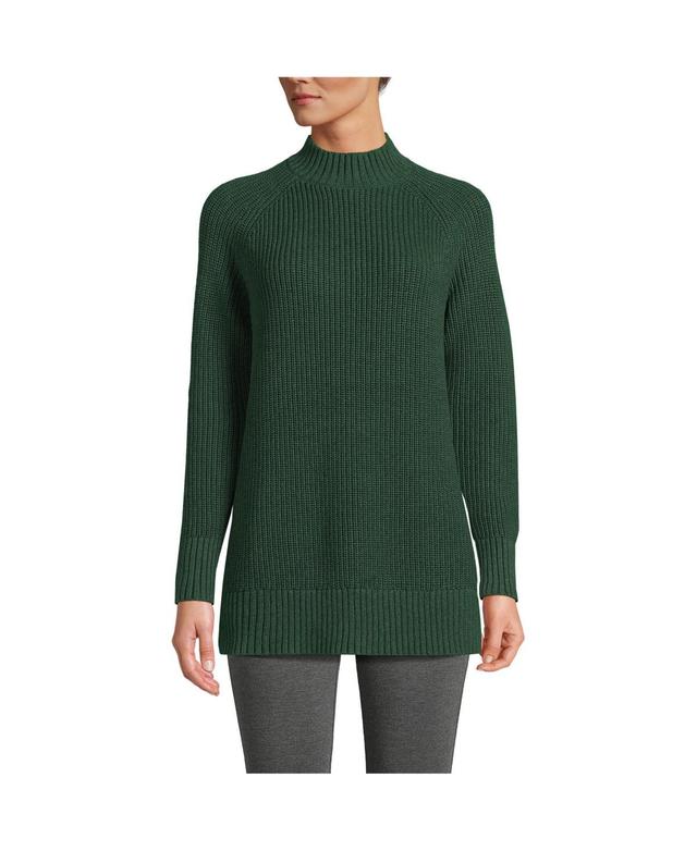 Lands End Womens Drifter Shaker Easy Fit Mock Neck Sweater Product Image