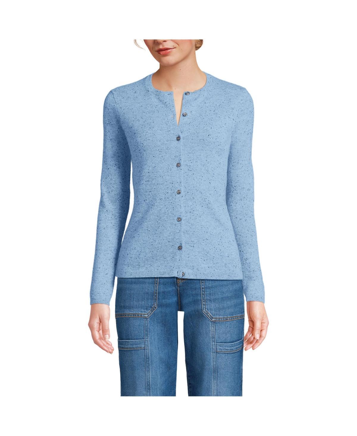 Womens Lands End Classic Cashmere Cardigan Sweater Product Image