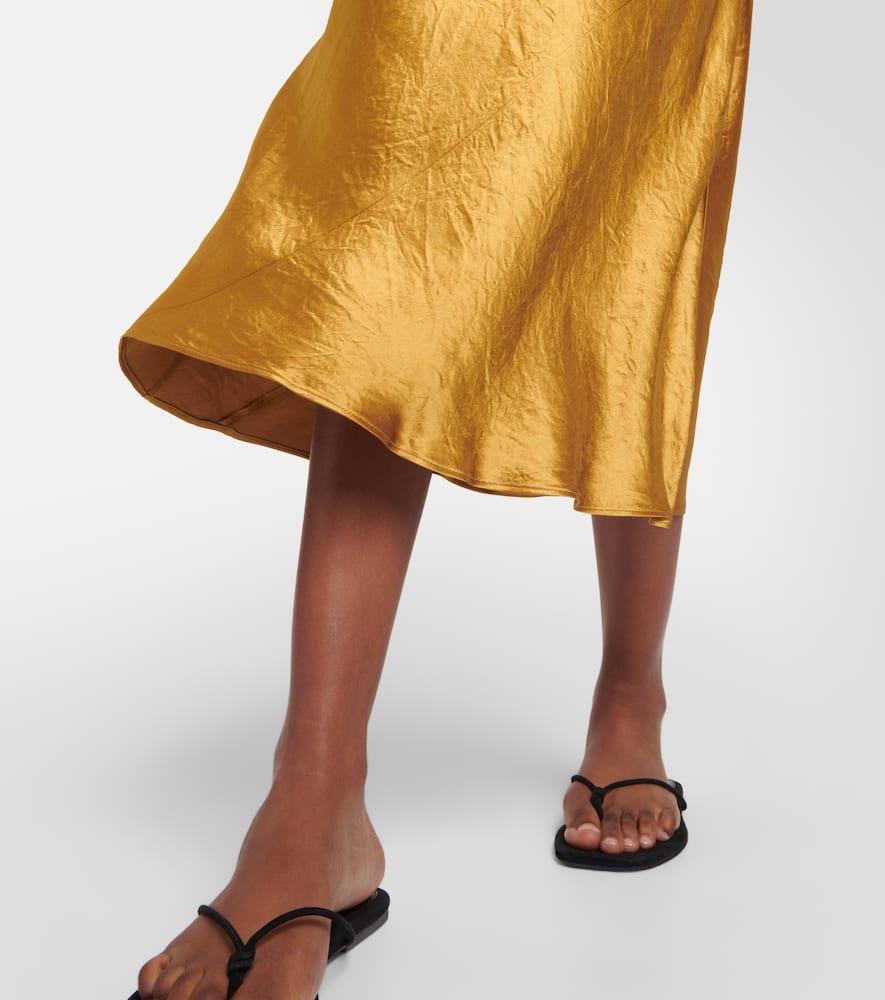 Leisure Talete Satin Slip Dress In Yellow Product Image