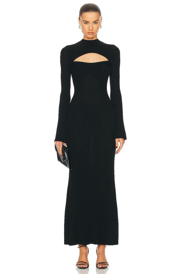 Gabriela Hearst Danica Dress in Black Product Image