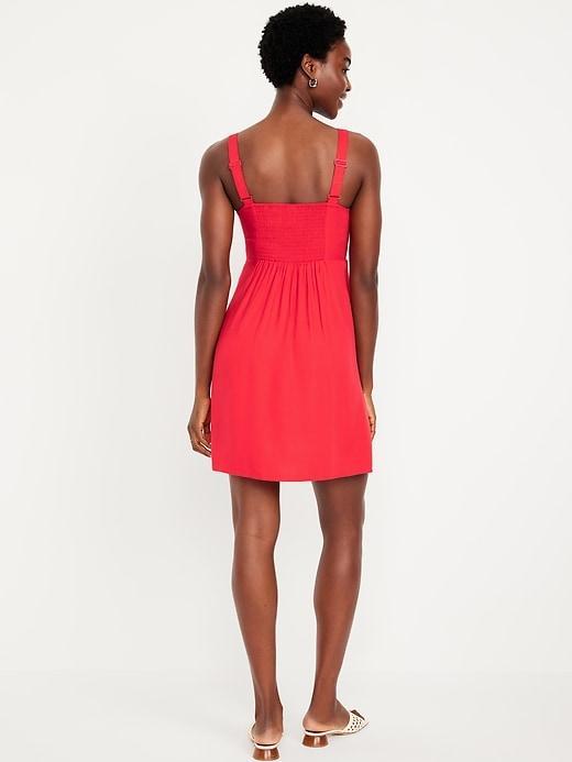 Fit &amp; Flare Crepe Mini Dress Product Image