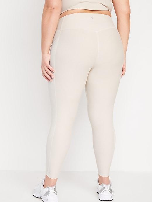 High-Waisted PowerSoft Ribbed 7/8 Leggings Product Image