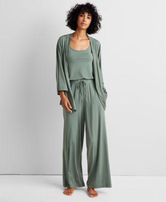 Women's 3-Piece. Fluid-Knit Pajama Set, Created for Macy's Product Image