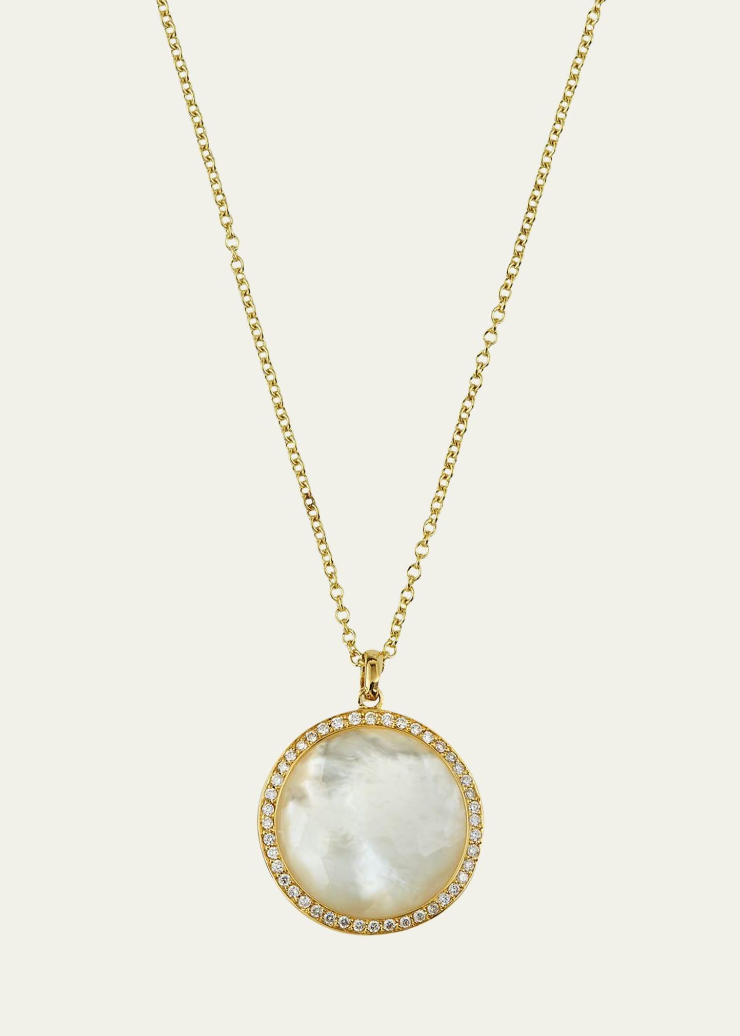 Ippolita Diamond and Pearl Medium Pendant Necklace Product Image