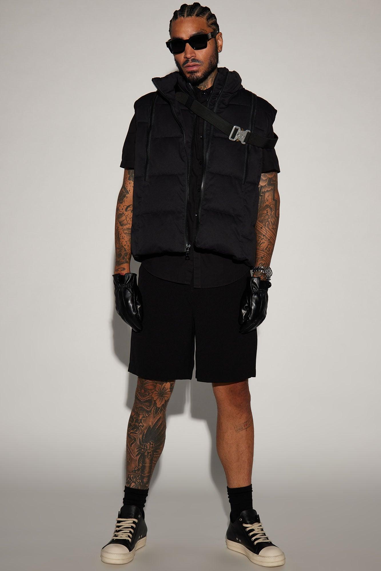 Lucid Zip Up Puffer Vest - Black Product Image