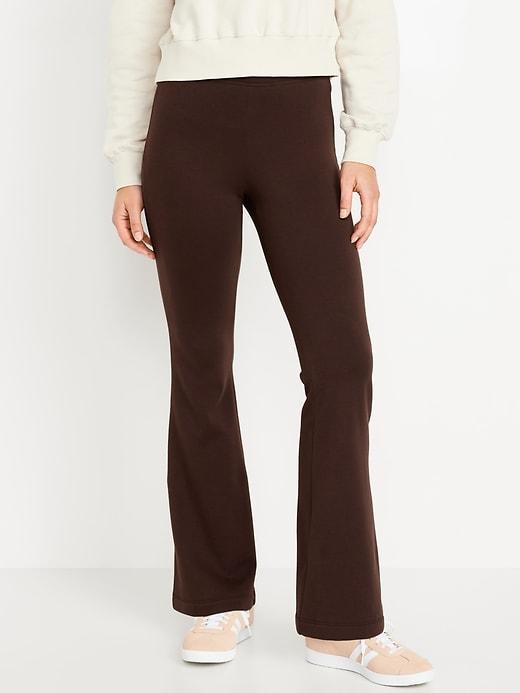 High-Waisted Fleece-Lined Flare Leggings Product Image