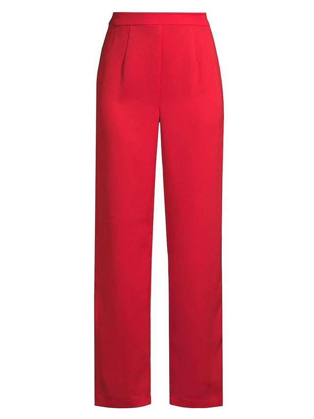 Womens Crepe Wide-Leg Pants Product Image