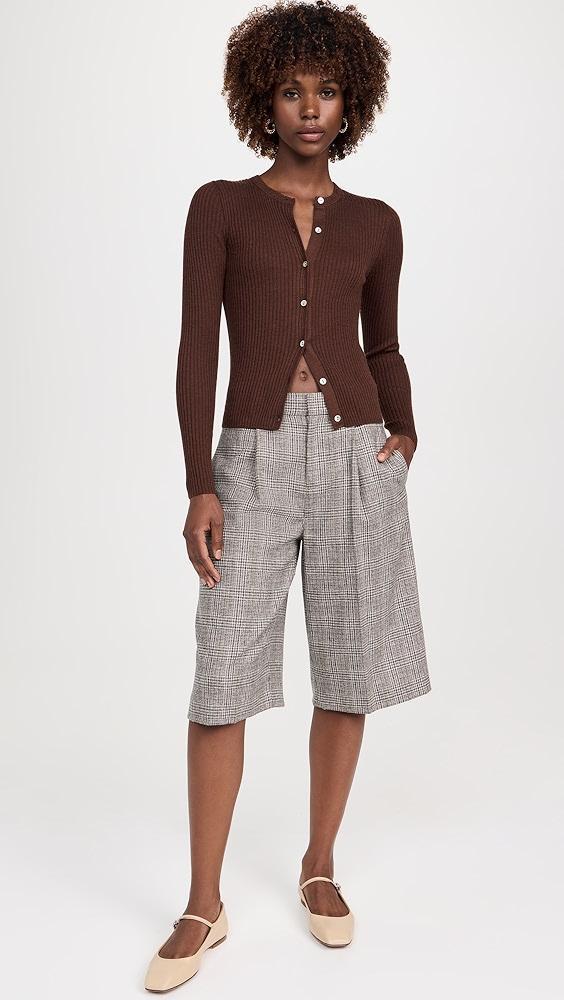 Vince Ribbed Snap Front Cardigan | Shopbop Product Image