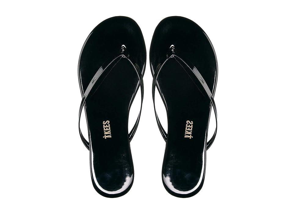 Womens Foundations Gloss Patent Leather Flip Flops Product Image