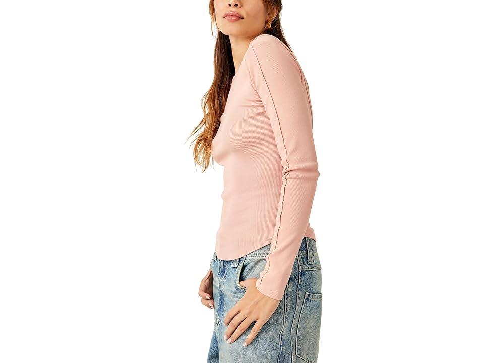 Free People Unapologetic Long Sleeve (Roseblush) Women's Clothing Product Image