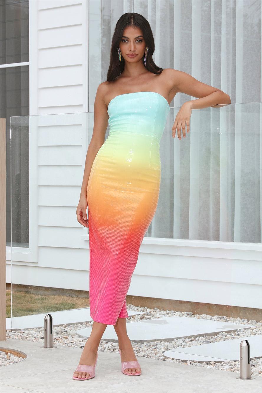 RUNAWAY Malibu Midi Dress Multi Product Image