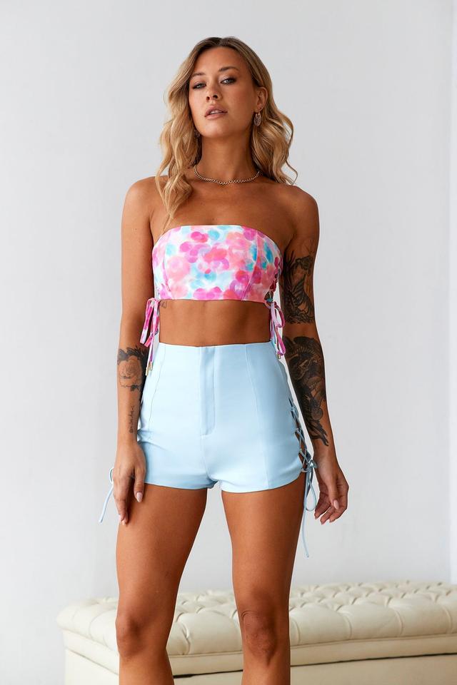 HELLO MOLLY Venice Beach Shorts Sky Product Image