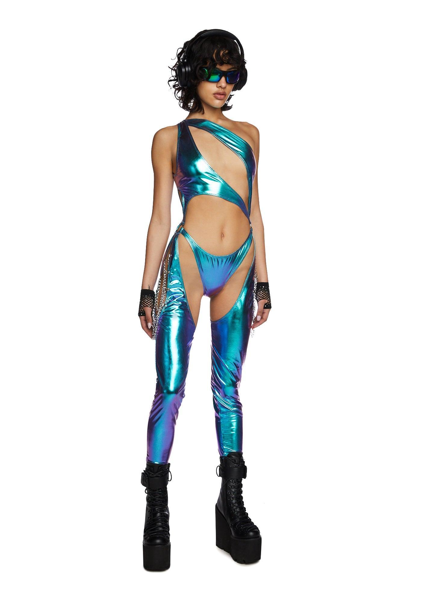 Indigo Prism Moonwalk Cut-Out Catsuit Male Product Image