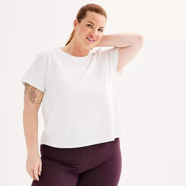 Plus Size Tek Gear Essential Soft Tee, Womens Maiti Pink Product Image