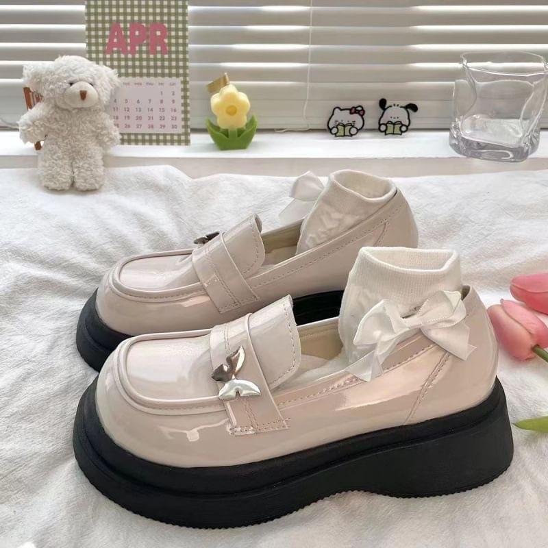 Butterfly Detail Platform Loafers Product Image