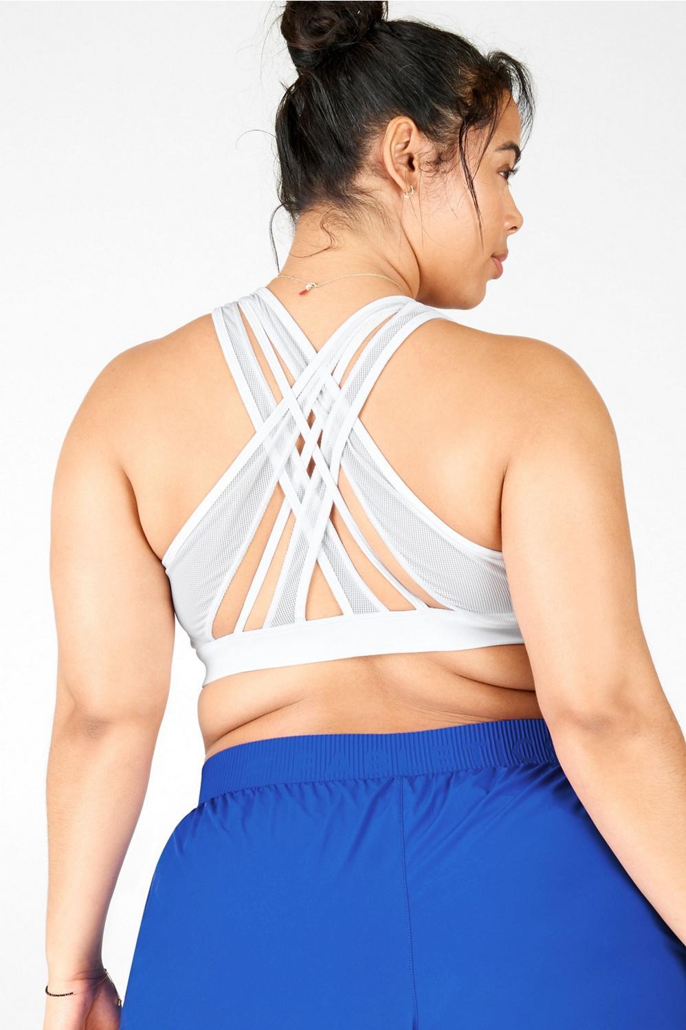 Fabletics Faye High Impact Sports Bra Womens white plus Size 4X Product Image