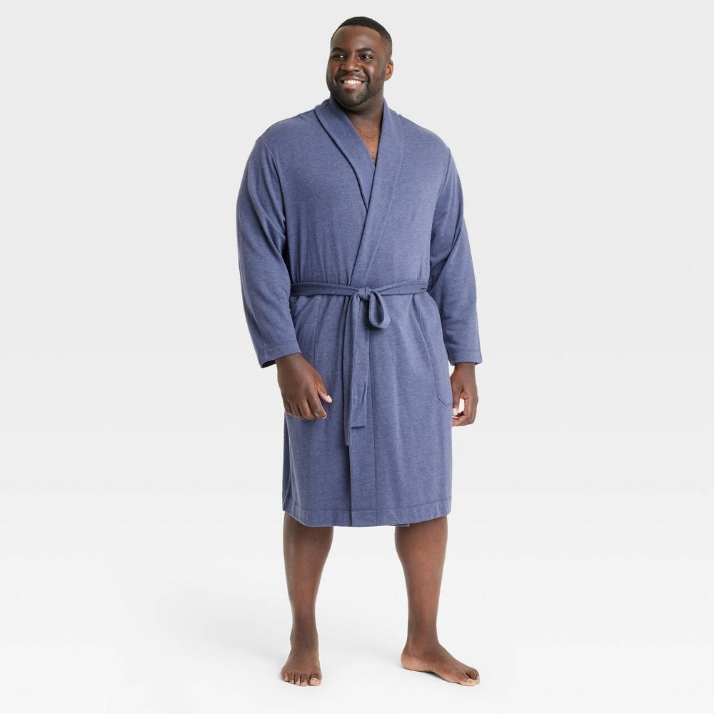 Mens Big & Tall Knit Robe - Goodfellow & Co Navy Blue 4XL/5XL Product Image