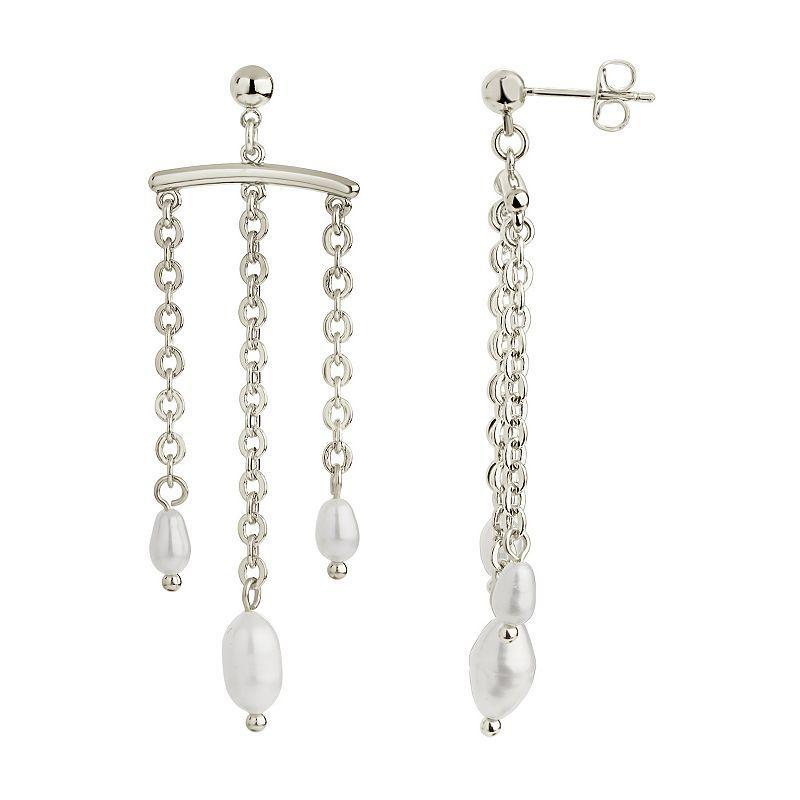 MC Collective Chain Chandelier Drop Earrings, Womens, Silver Tone Product Image