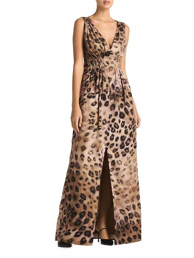 Leopard-Print Maxi Dress Product Image