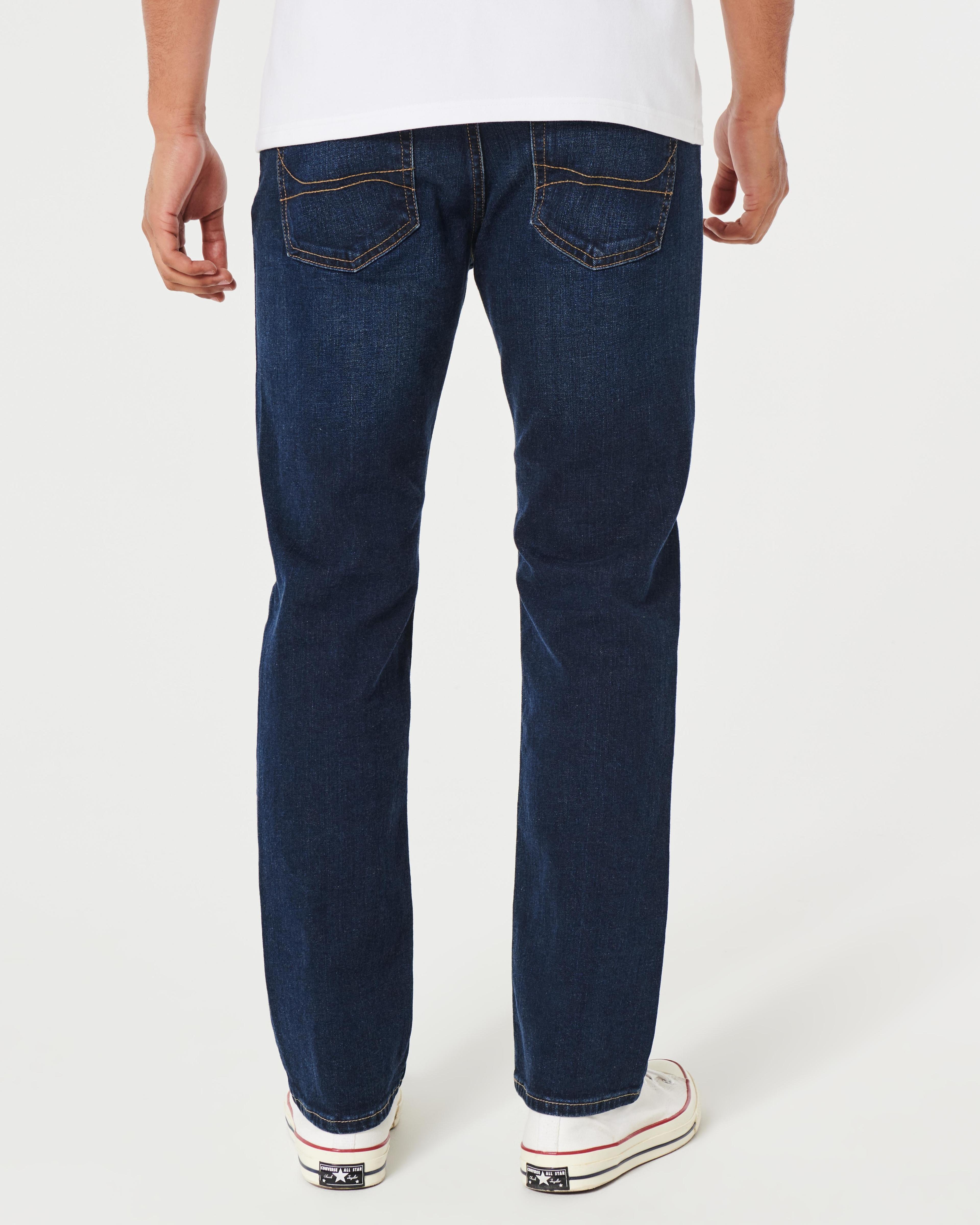 Dark Wash Straight Jeans Product Image