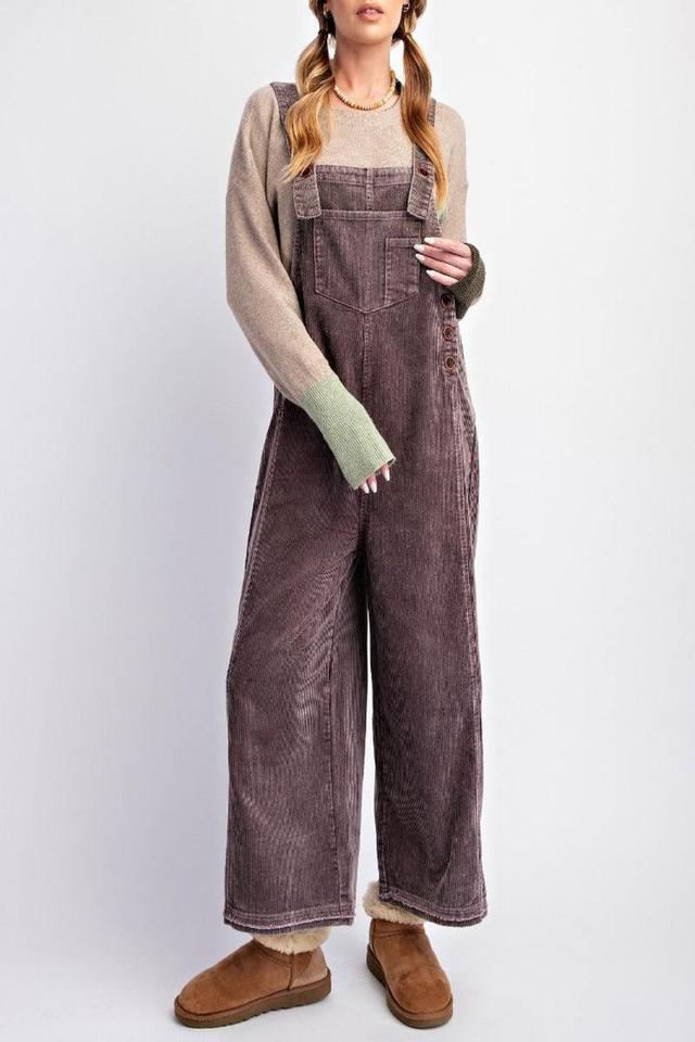 Washed Corduroy Overalls Product Image