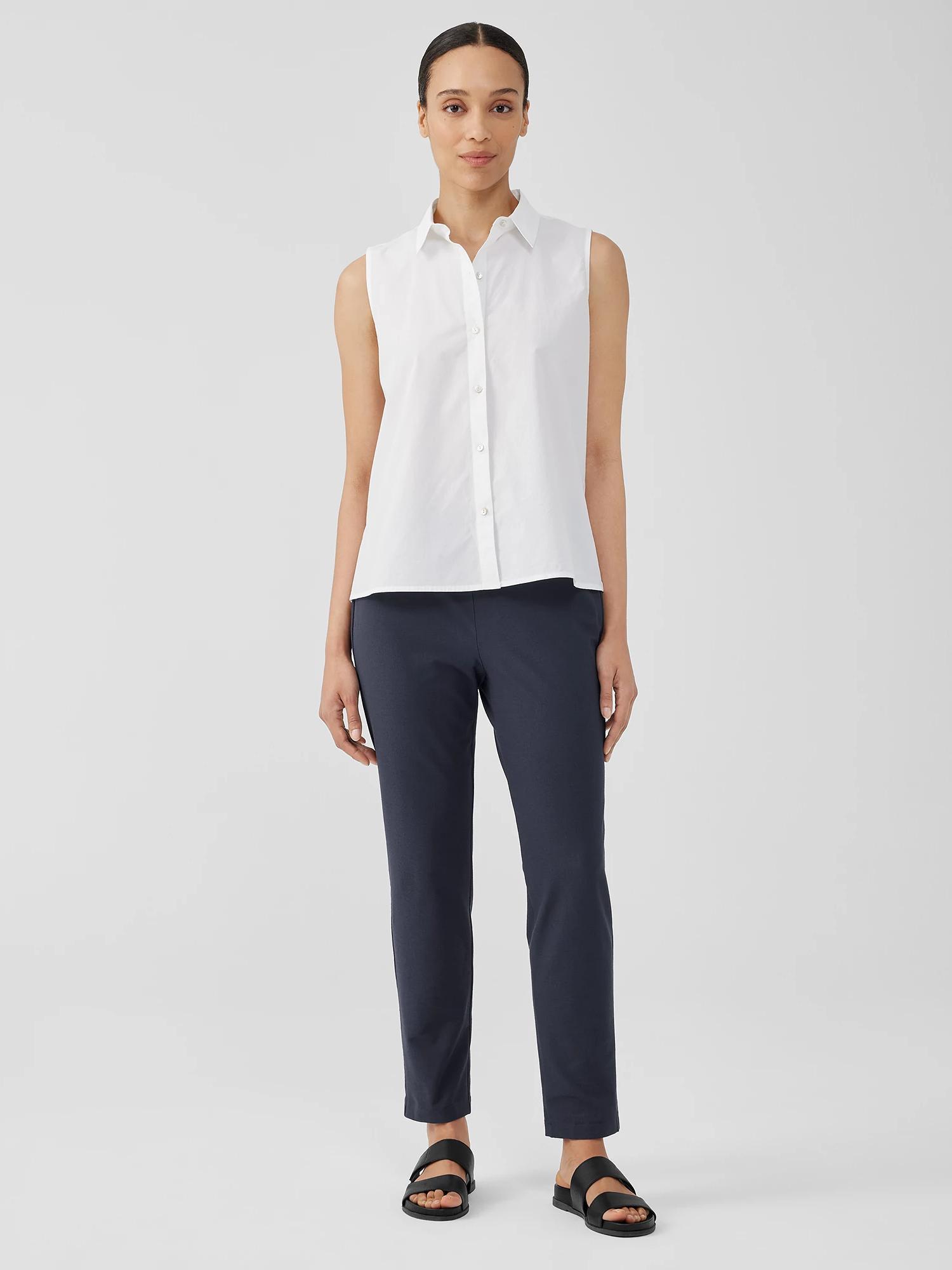 EILEEN FISHER Washable Stretch Crepe Pantfemale Product Image