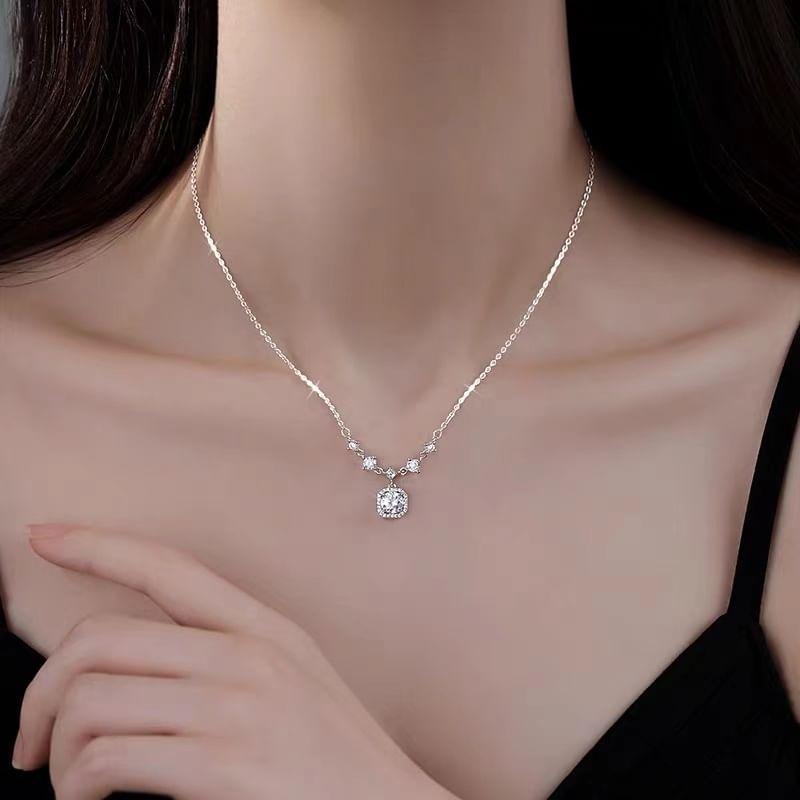 Rhinestone Pendant S925 Sterling Silver Choker Product Image