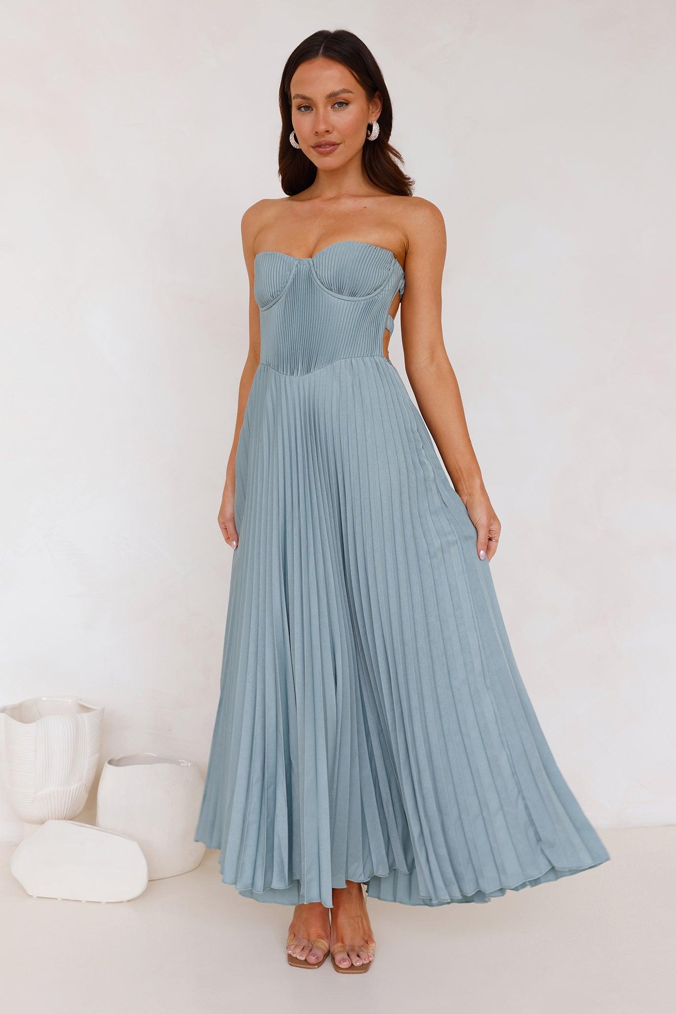 Sunflower Serenity Plisse Maxi Dress Sage Product Image