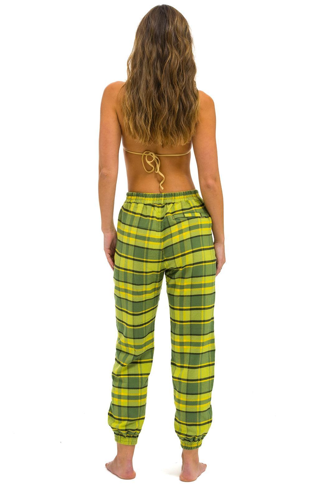 PLAID LODGE PANT - AVOCADO PLAID Female Product Image