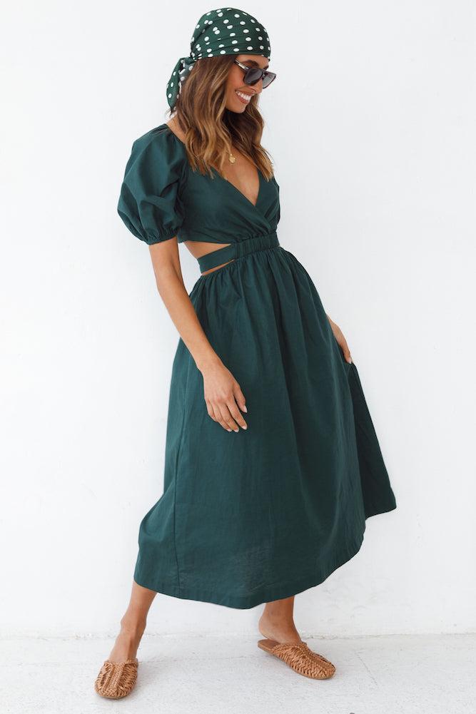 No Matter Maxi Dress Forest Green Product Image