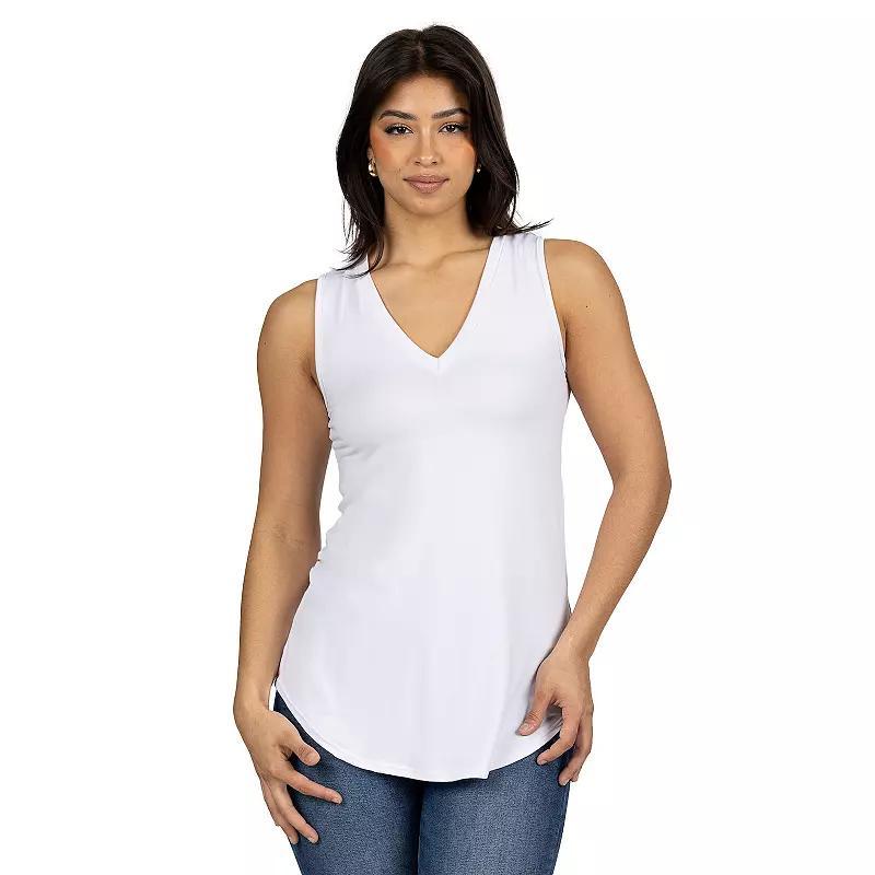 Womens 24seven Comfort Apparel V Neck Tunic Tank Top Product Image