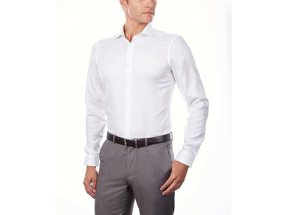 Calvin Klein Men's Dress Shirt Slim Fit Non Iron Stretch Solid (French ) Men's Long Sleeve Button Up Product Image