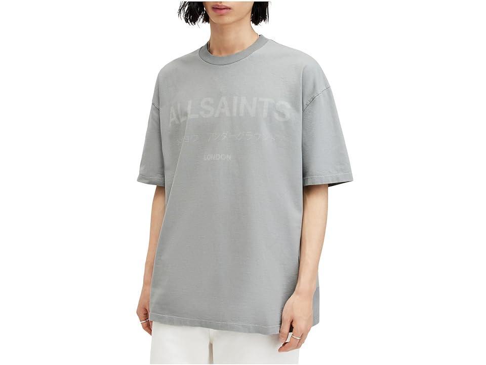 AllSaints Laser Short Sleeve Crew (Skyline Grey) Men's T Shirt Product Image