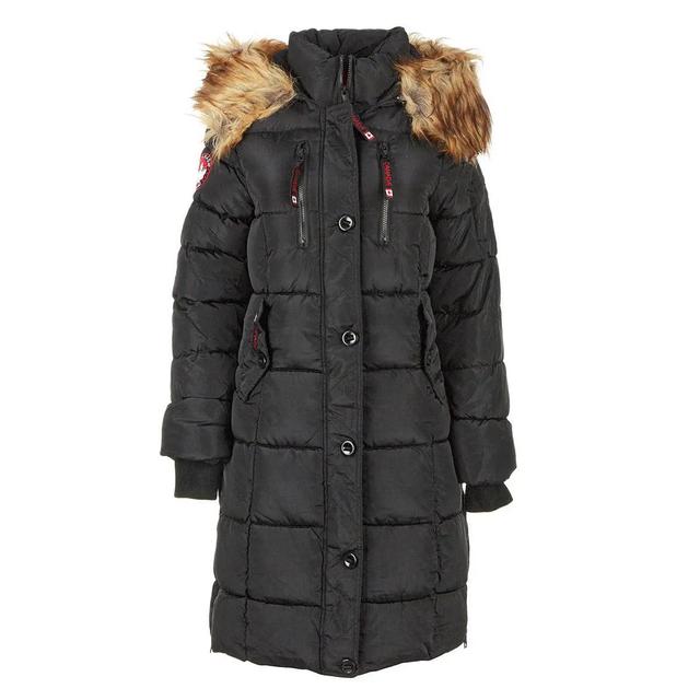 Canada Weather Gear Women's Long Puffer with Faux Fur Trim Hood Product Image