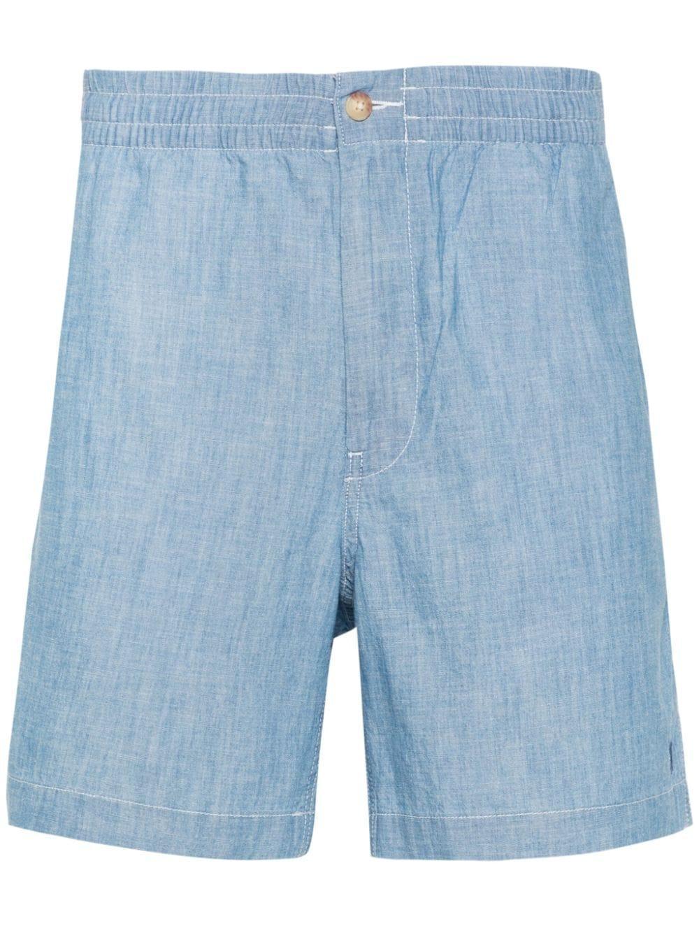 POLO RALPH LAUREN Polo Pony-motif Cotton Shorts In Blue product image