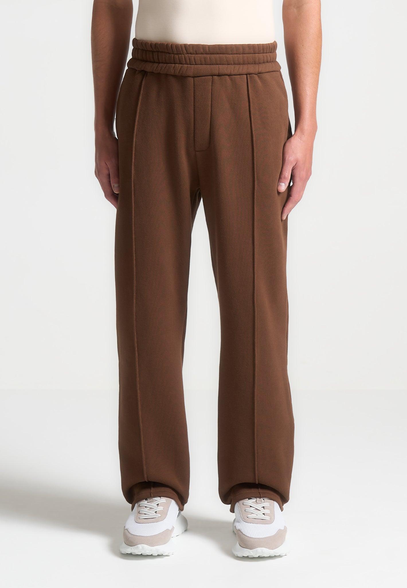 Éternel 420GSM Pintuck Joggers - Brown Male Product Image