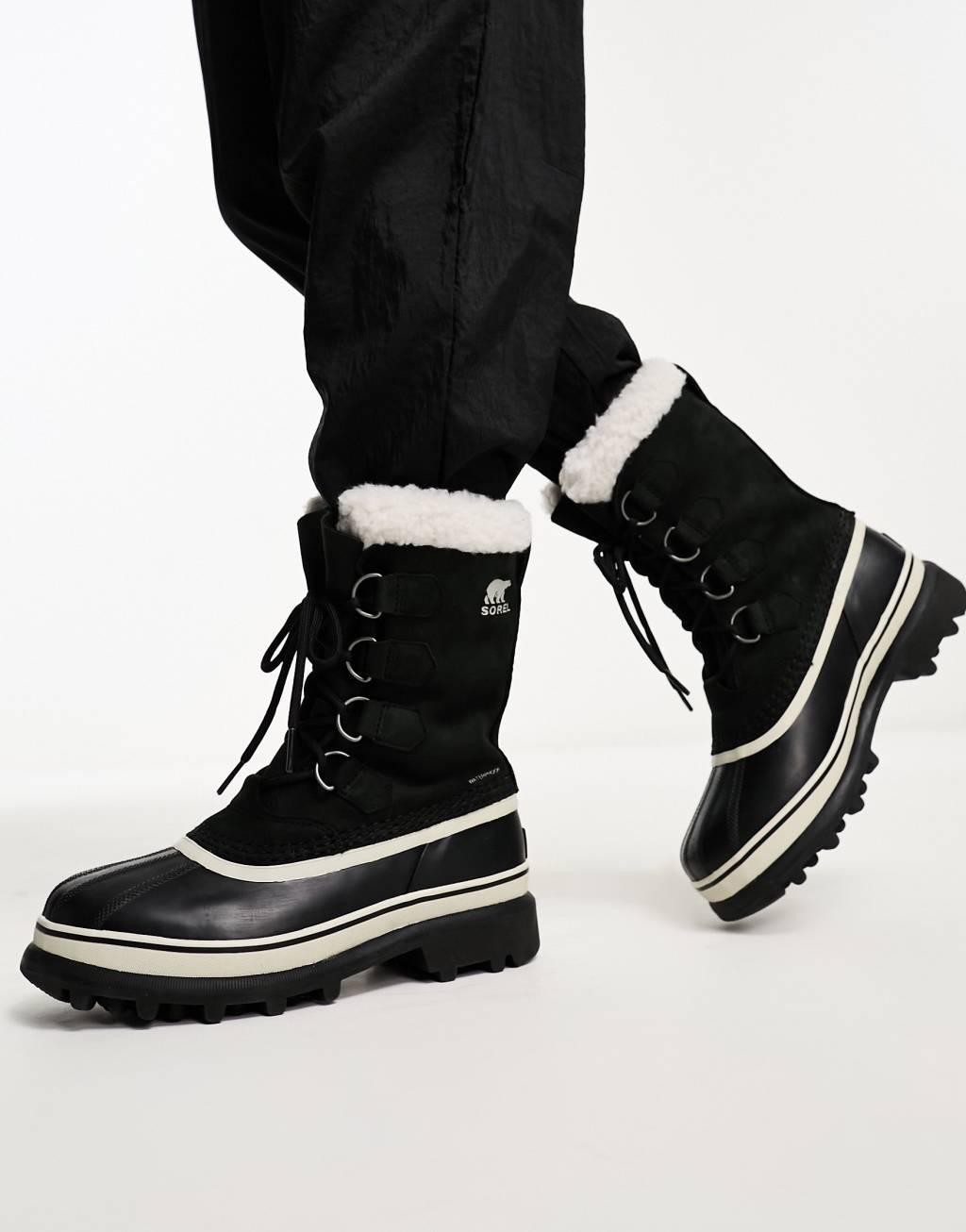 Sorel Caribou waterproof boots in black Product Image