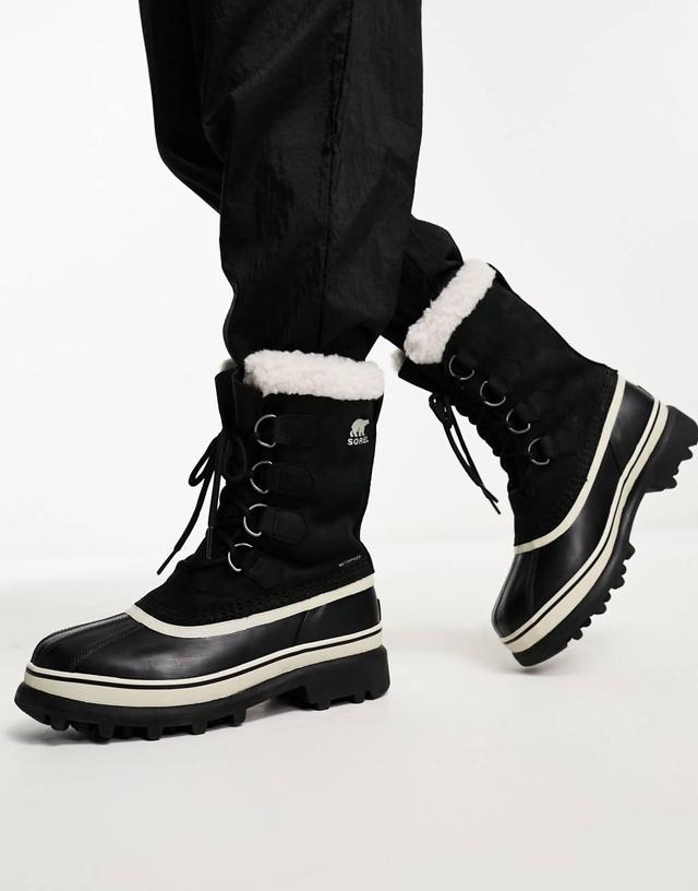 Sorel Caribou waterproof boots in black Product Image