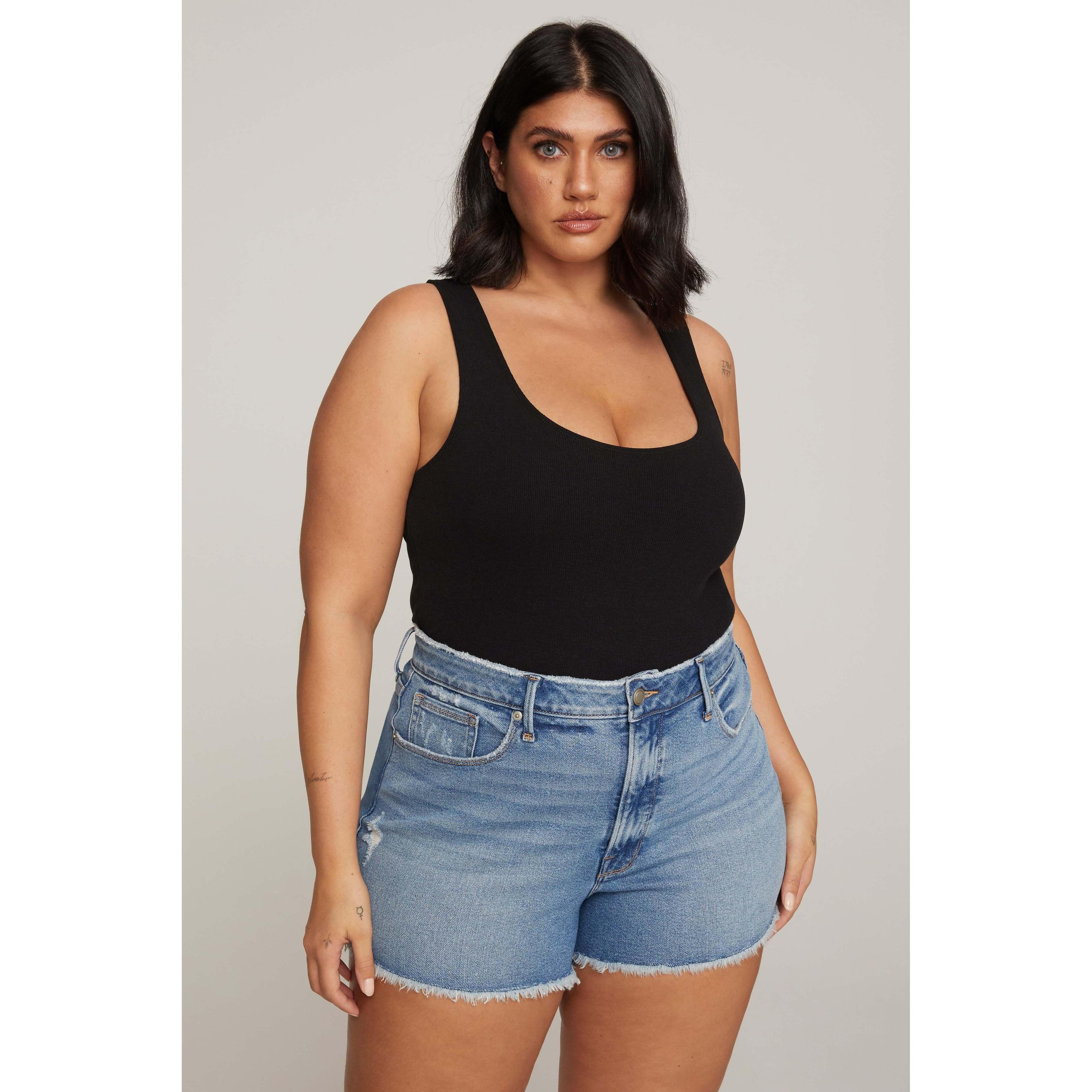 Womens Micro Rib Cotton Bodysuit | | Good American by Khlo Kardashian Product Image