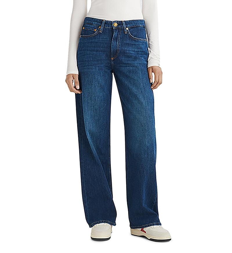 Womens Logan Mid-Rise Wide-Leg Jeans Product Image