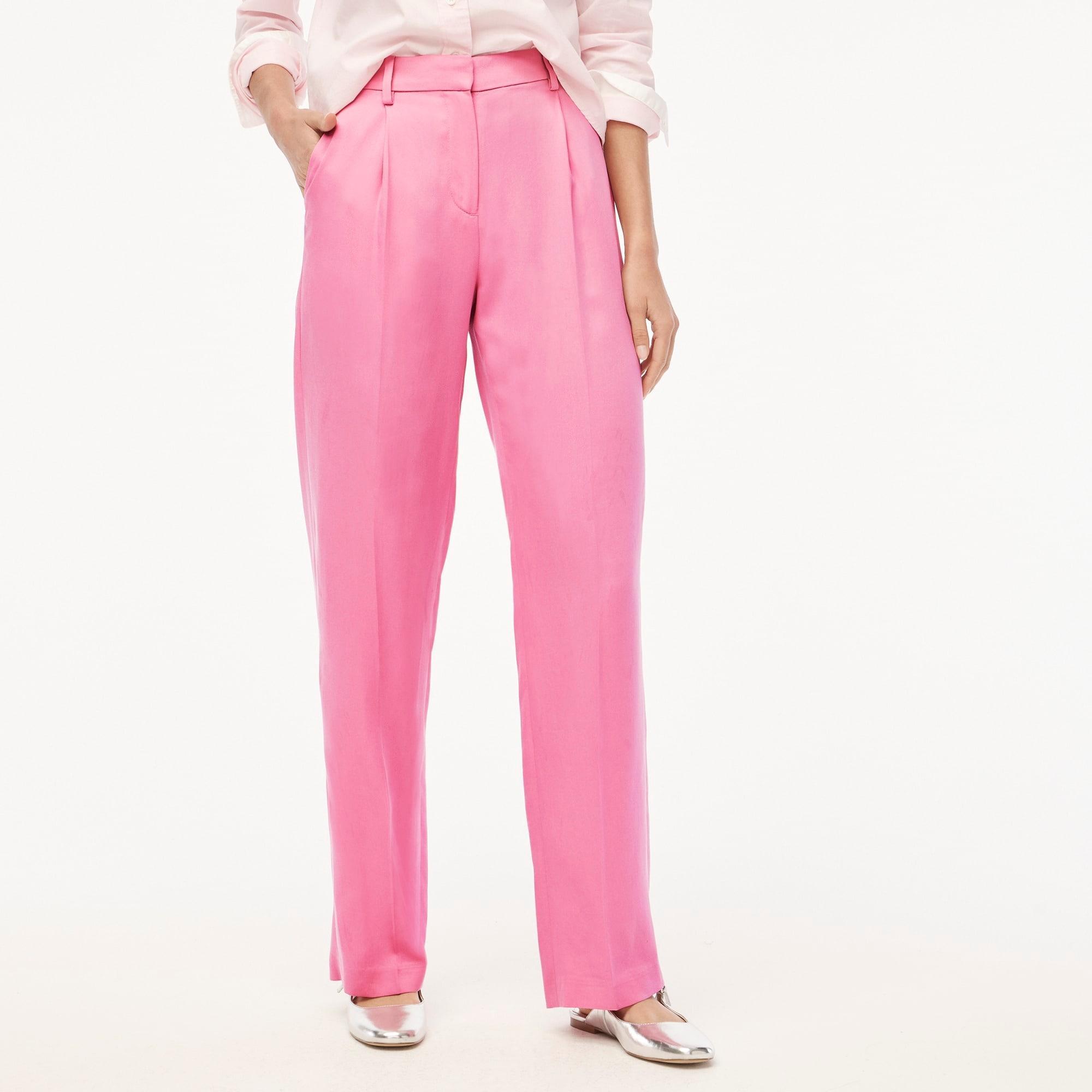 Wide-leg pleated twill trouser pant product image