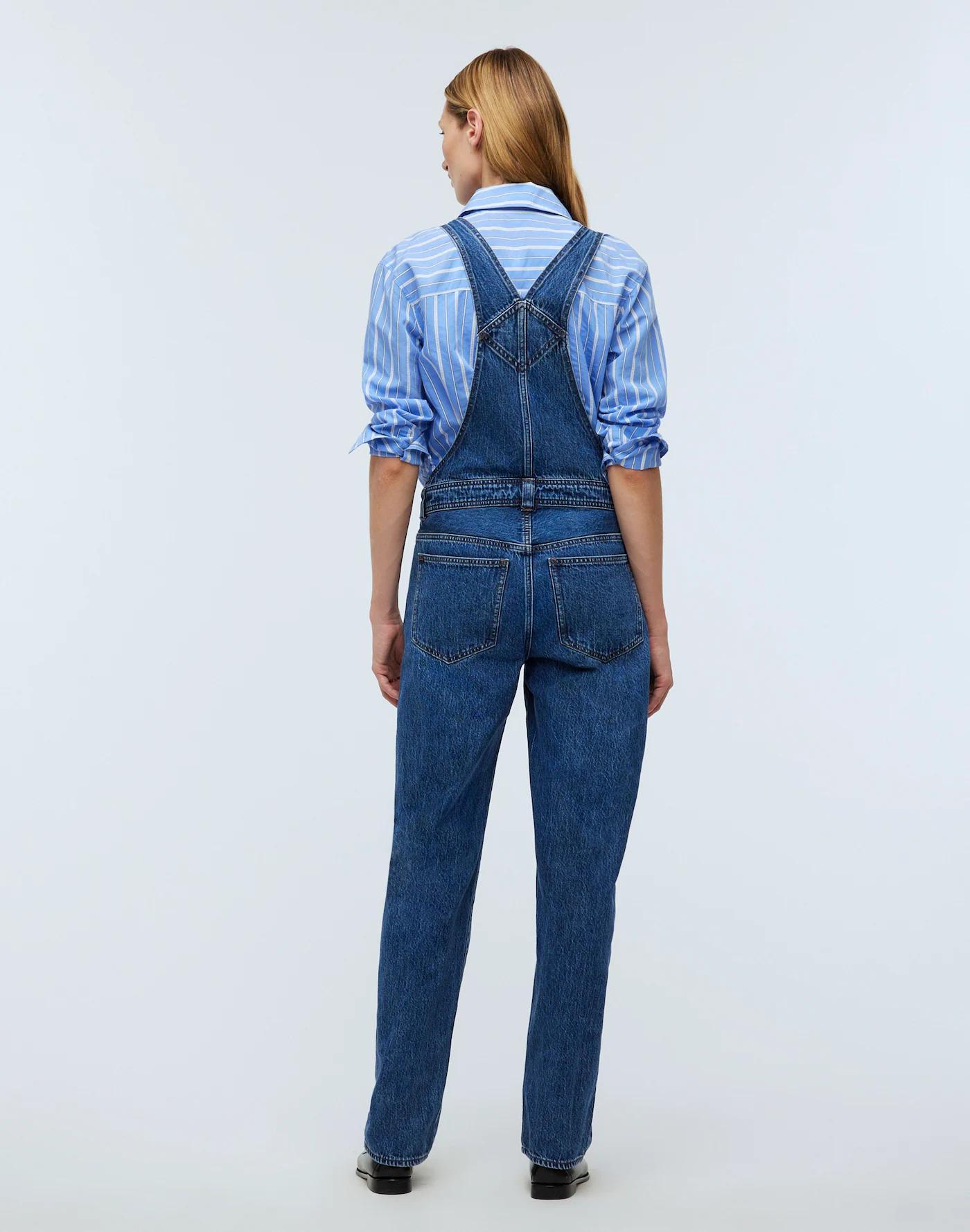 Low-Slung Straight Overalls in Clifdon Wash Product Image