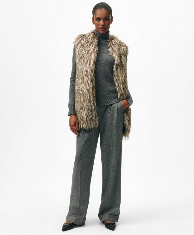 Belted Faux Fur Vest Product Image