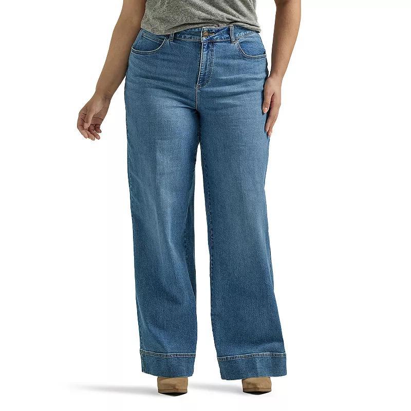 Plus Size Lee Legendary Wide Leg Trouser Jeans, Womens Product Image